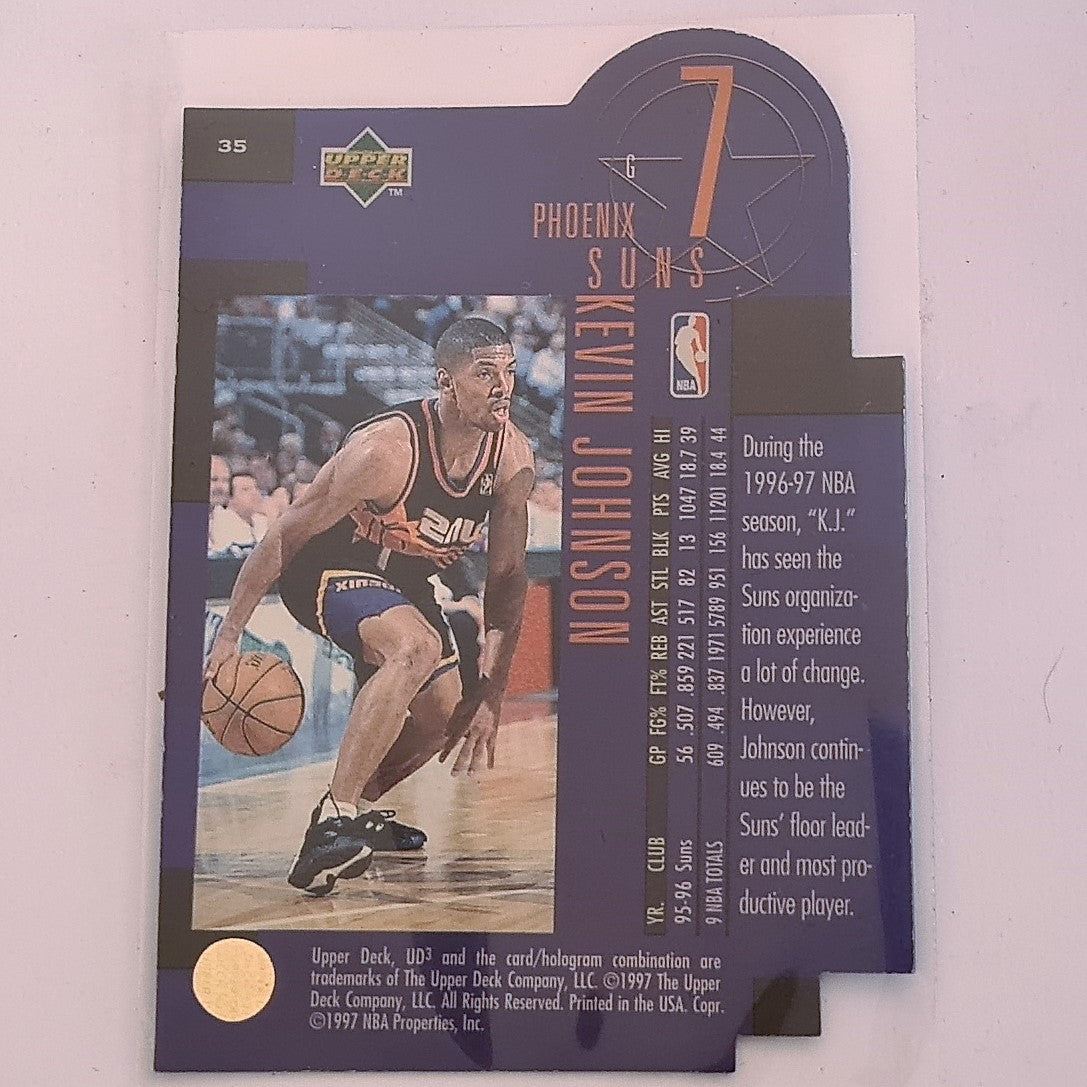 Kevin Johnson 1997 Upper UD3 Star Focus NBA Basketball #35 Phoenix Suns VG+ nr mint Sleeved