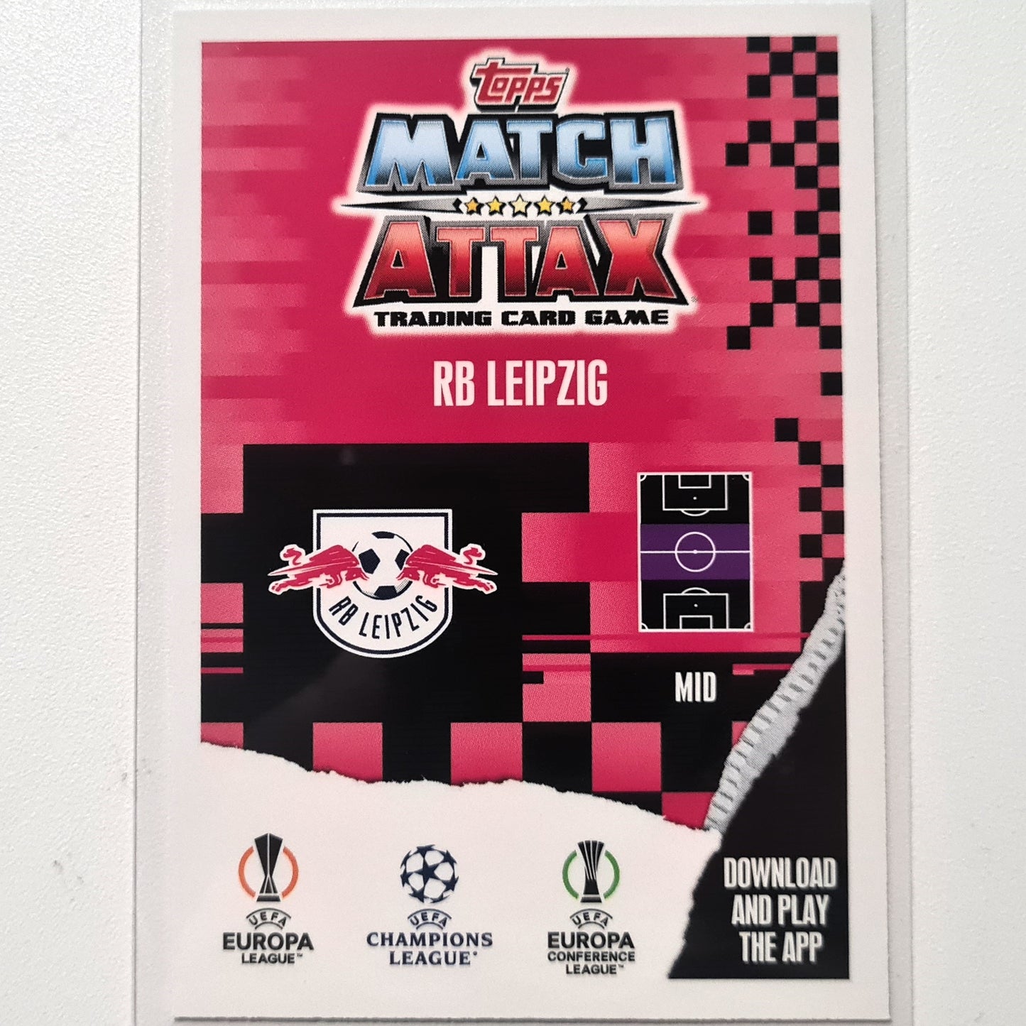 Nicolas Seiwald 2023/24 Topps Match Attax #231 Blue Crystal Parallel foil Soccer football RB Leipzig Mint sleeved