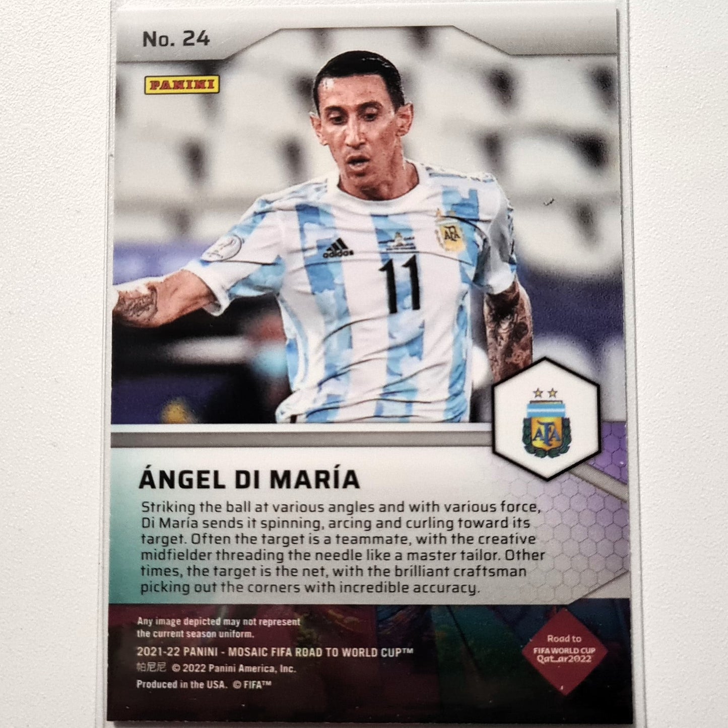 Angel Di Maria 2021-22 Panini Mosaik Fifa Weg zur Weltmeisterschaft Pitch Masters #24 Fußball Argentinien Ausgezeichnet/Mintärmelig