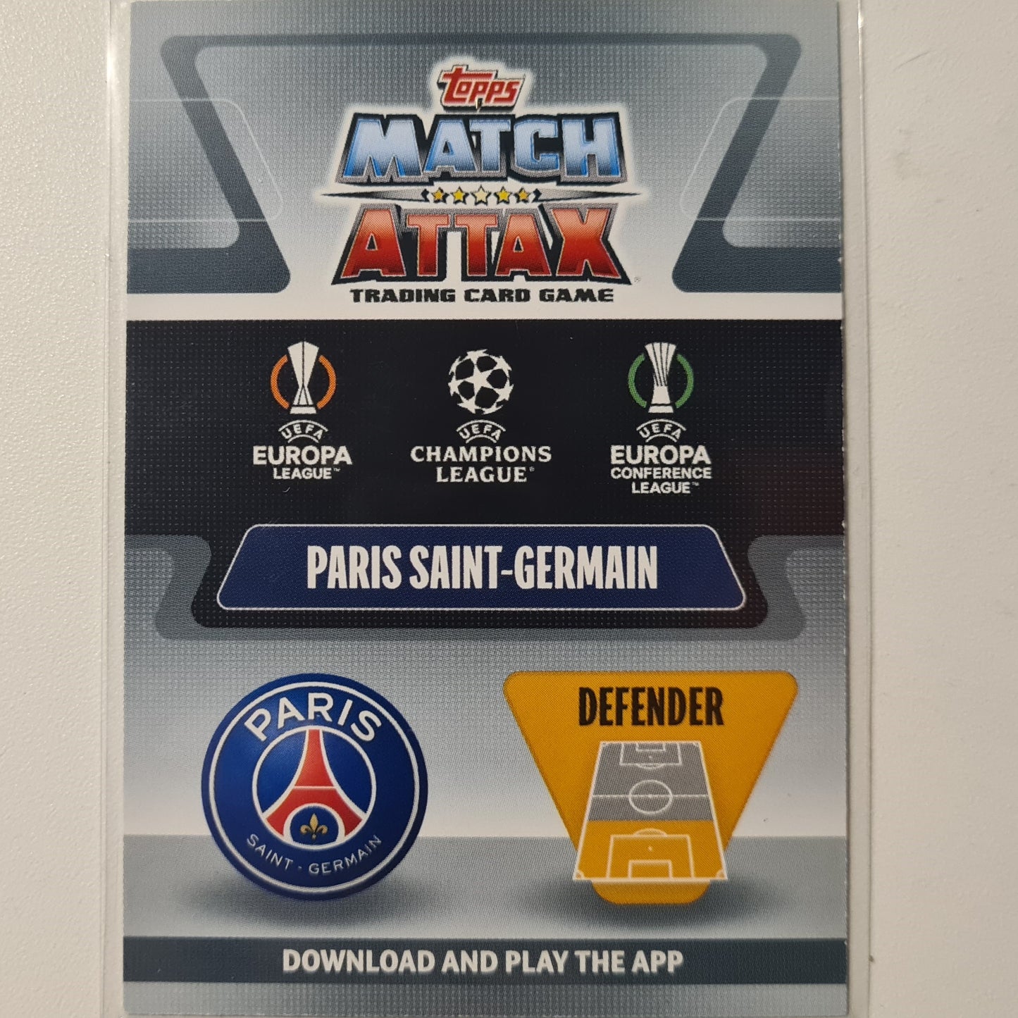 Marquinhos 2021-22 Topps Match Attax Man of the Match #396 Soccer Football Paris St-Germain Excellent Sleeved