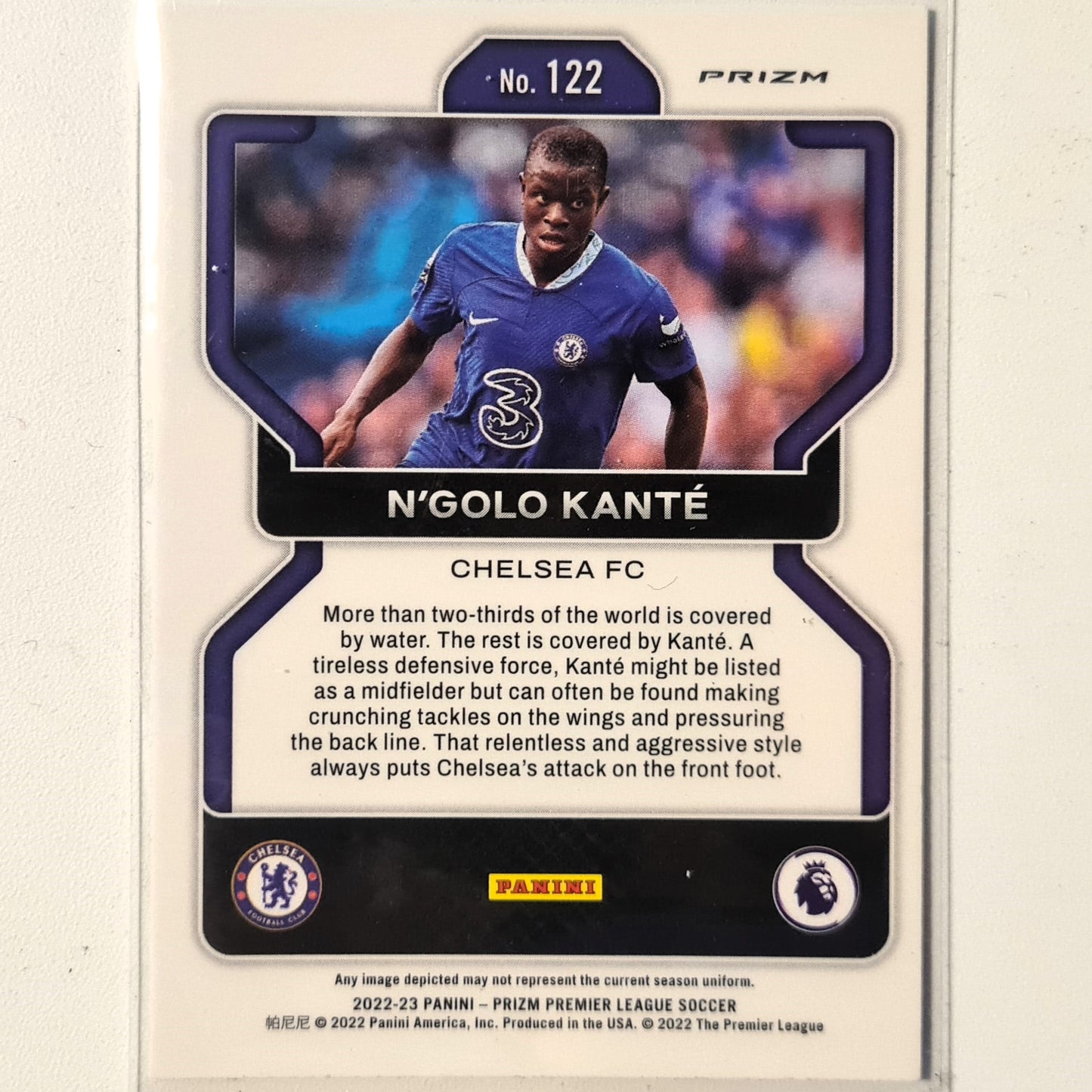 N'Golo Kante 2022-23 Panini Prizm Premier League Prizm #122 NBA Basketball Chelsea MINT Sleeved