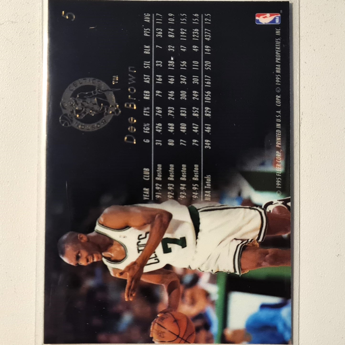 Dee Brown 1995 Fleer Flair 95-96 #5 NBA Basketball Boston Celtics Excellent Sleeved