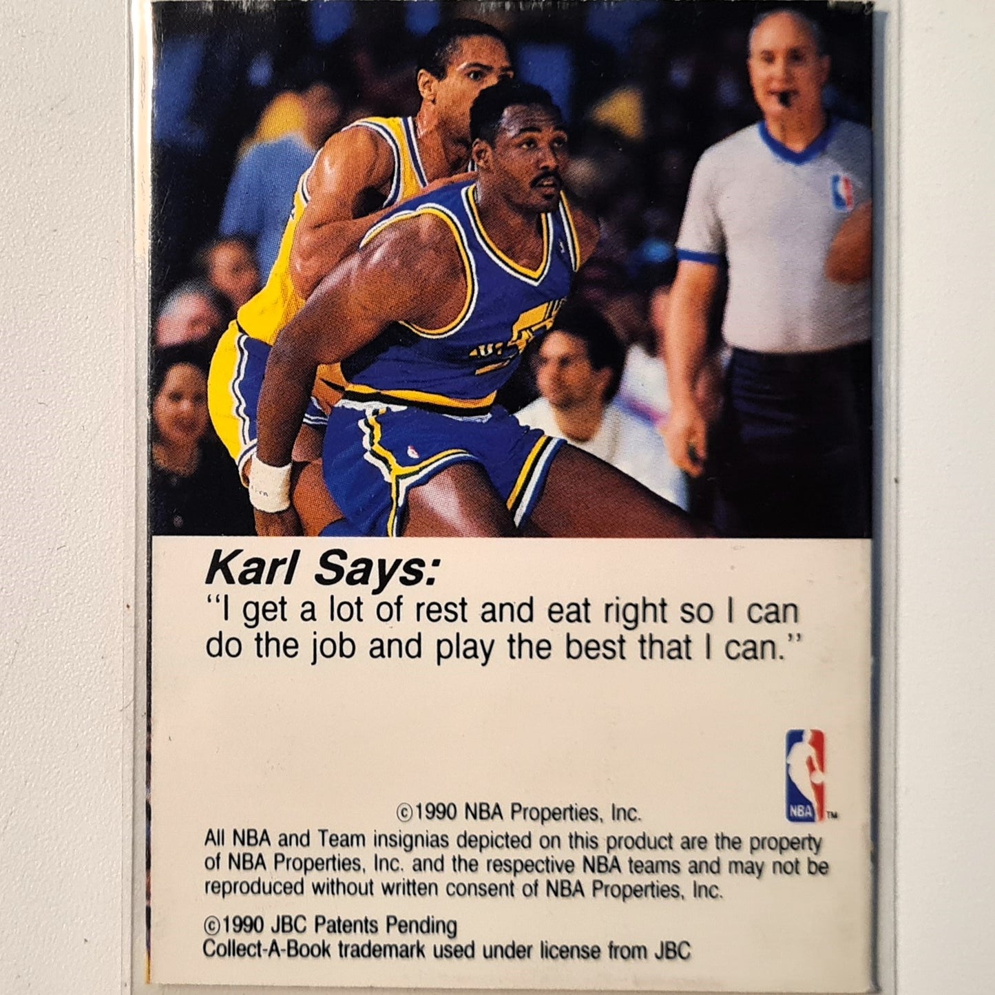 Karl Malone 1990 NBA Hoops collect a books NBA Basketball Utah Jazz very good sleeved