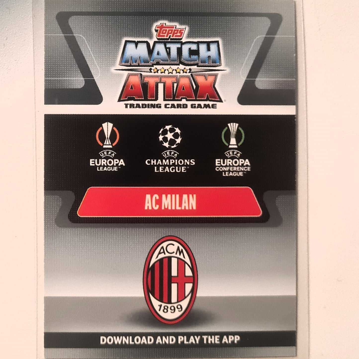 AC MILAN CLUB CREST 2021-22 Topps Match Attax blue cracked ice #343 Soccer Football AC Milas mint Sleeved