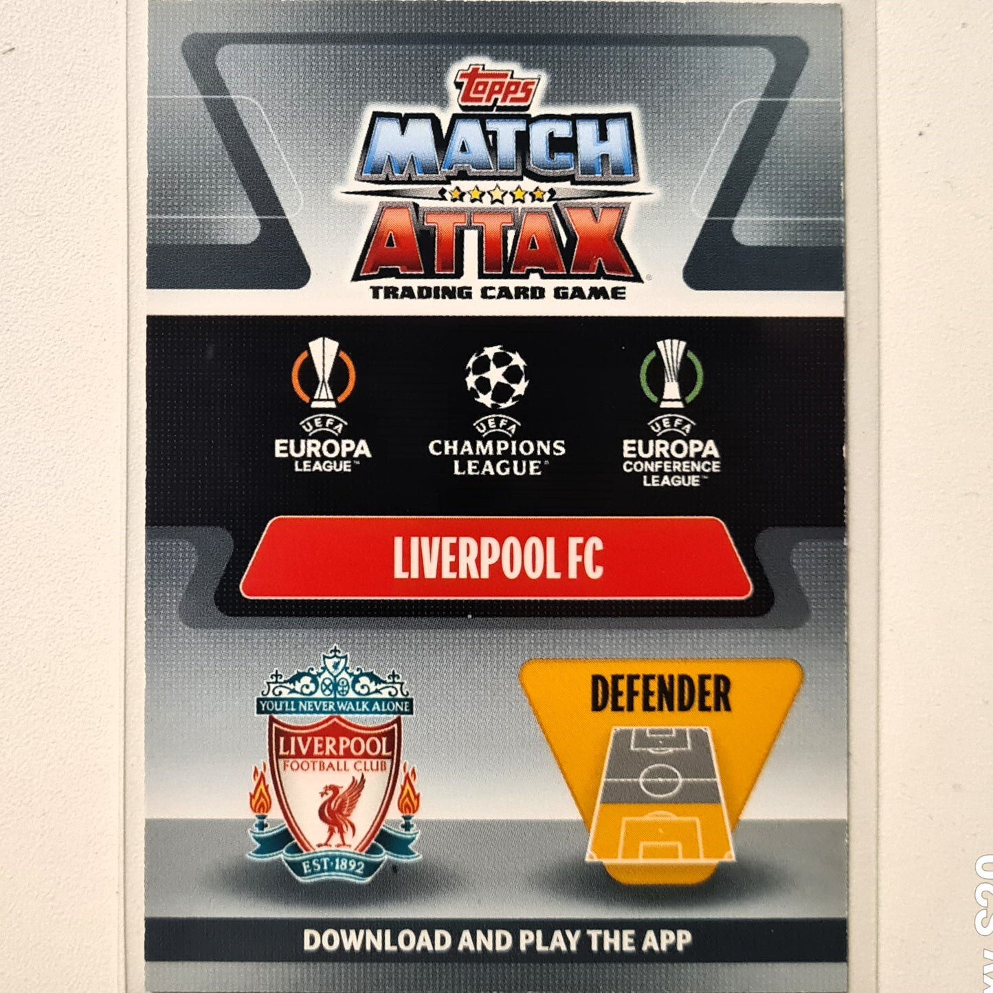 Andy Robertson 2021-22 Topps Match Attax Man of the match #391 Soccer Football Liverpool FC Excellent Sleeved