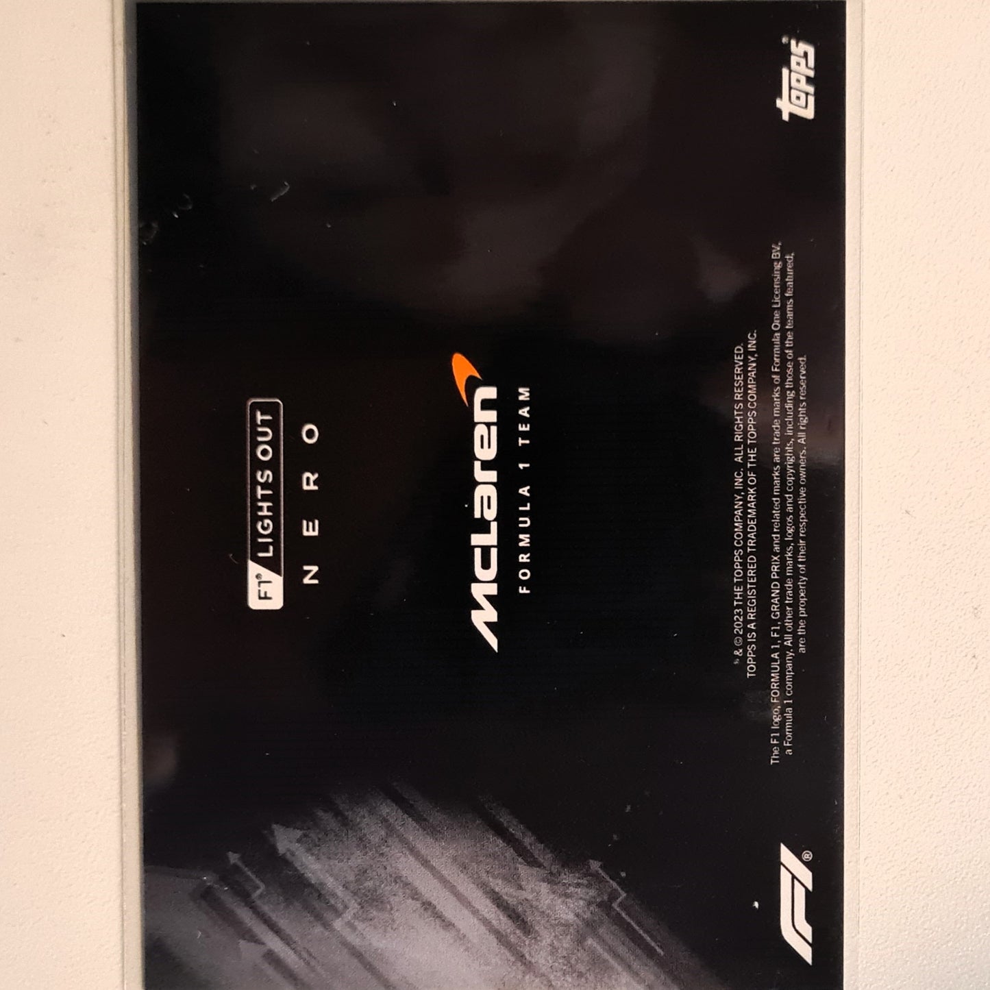 Lando Norris 2023 Topps F1 lights out Nero F1 Formula one McLaren Excellent/mint sleeved