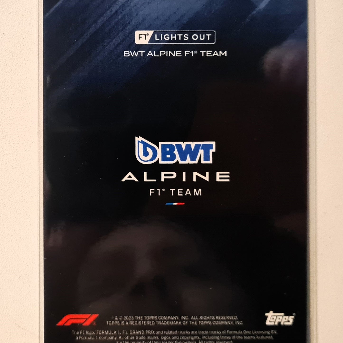 Fernando Alonso 2023 Topps F1 lights out F1 Formula one Scuderia Alpine Excellent/mint sleeved