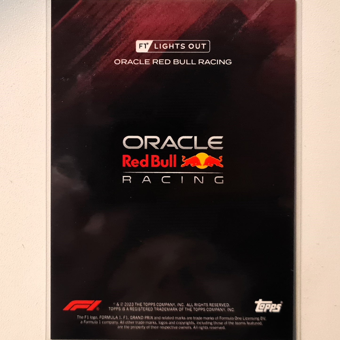 Sergio Perez 2023 Topps F1 lights out F1 Formula one Red Bull Racing Excellent/mint sleeved