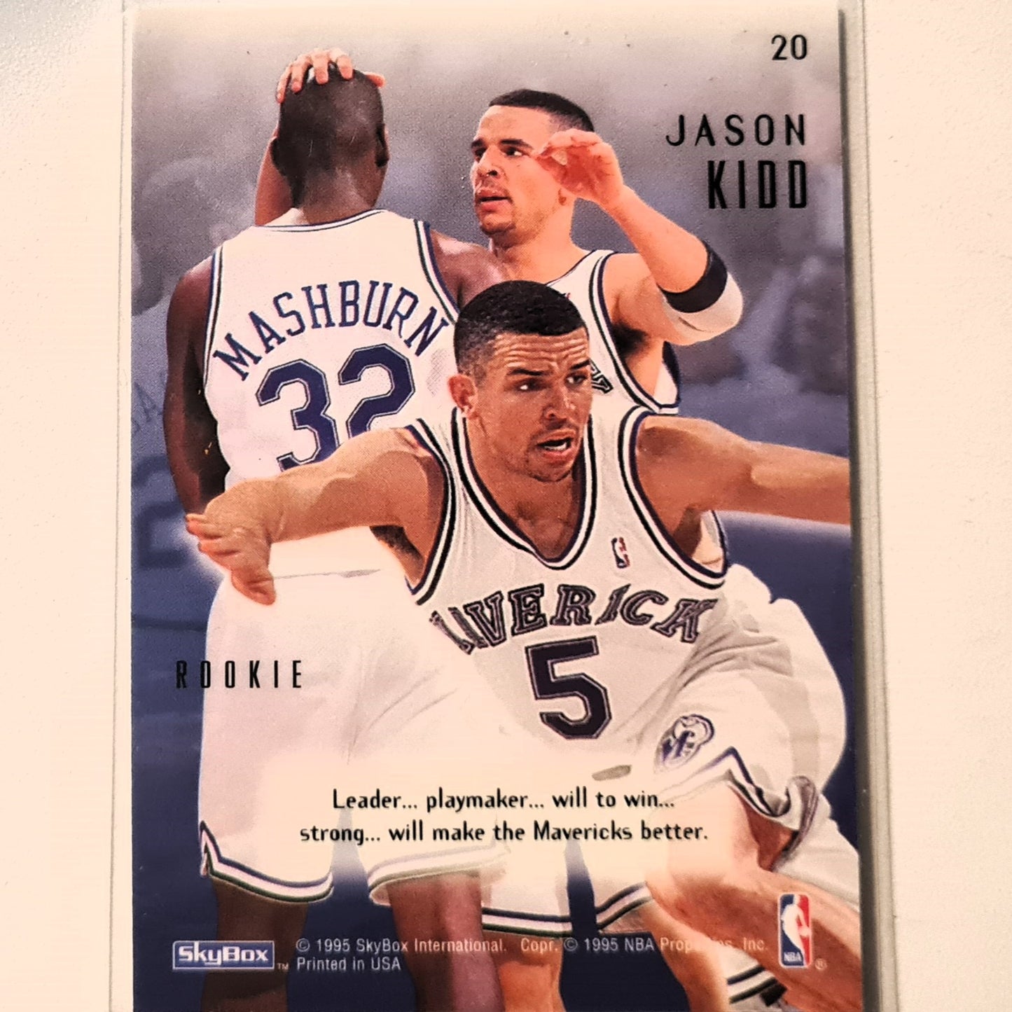 Jason Kidd 1995 Skybox Emotion Geared up #20 NBA Basketball Dallas Mavericks Excellent Sleeved