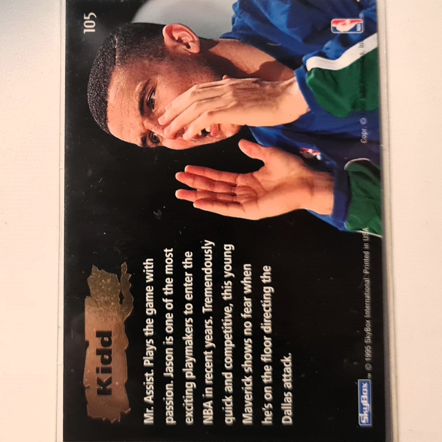 Jason Kidd 1995 Skybox Rookie RC #105 NBA Basketball Dallas Mavericks Excellent Sleeved
