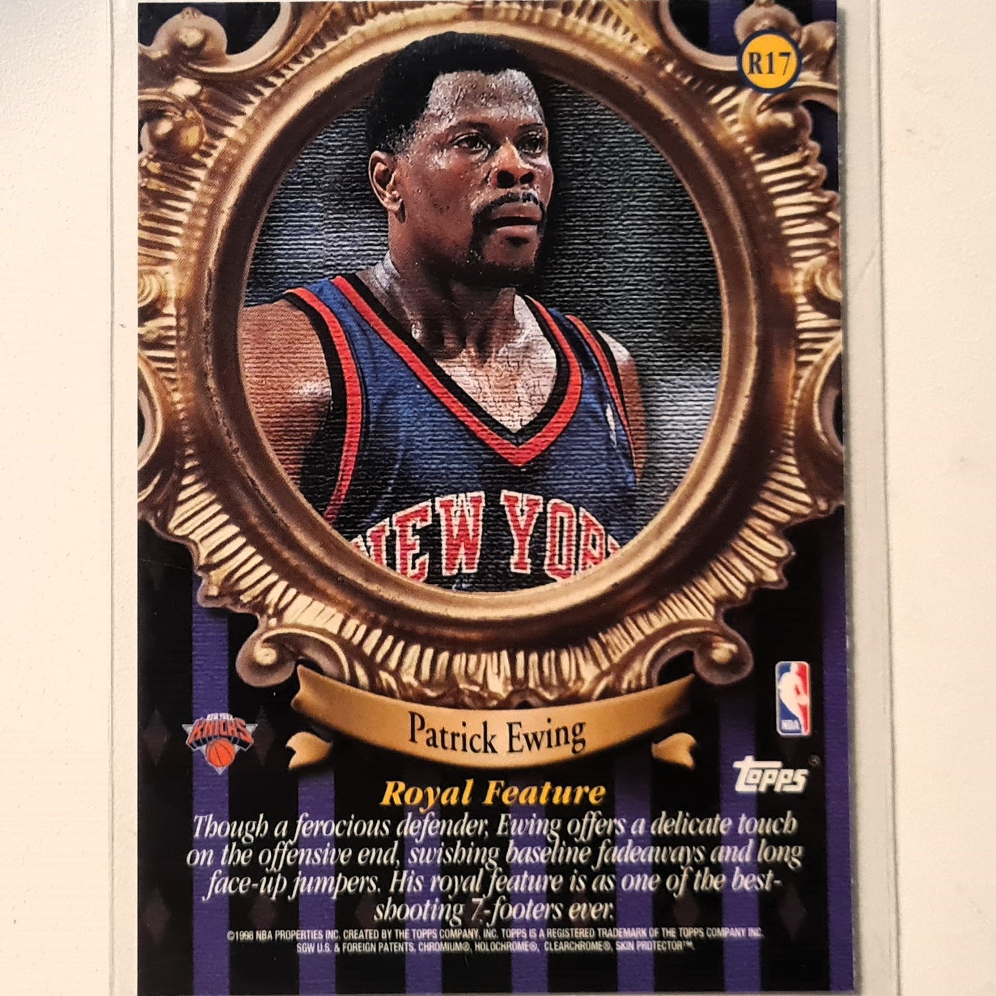 Patrick Ewing 1996 Topps Roundball Royalty R17 NBA Basketball New York Knicks Excellent Sleeved