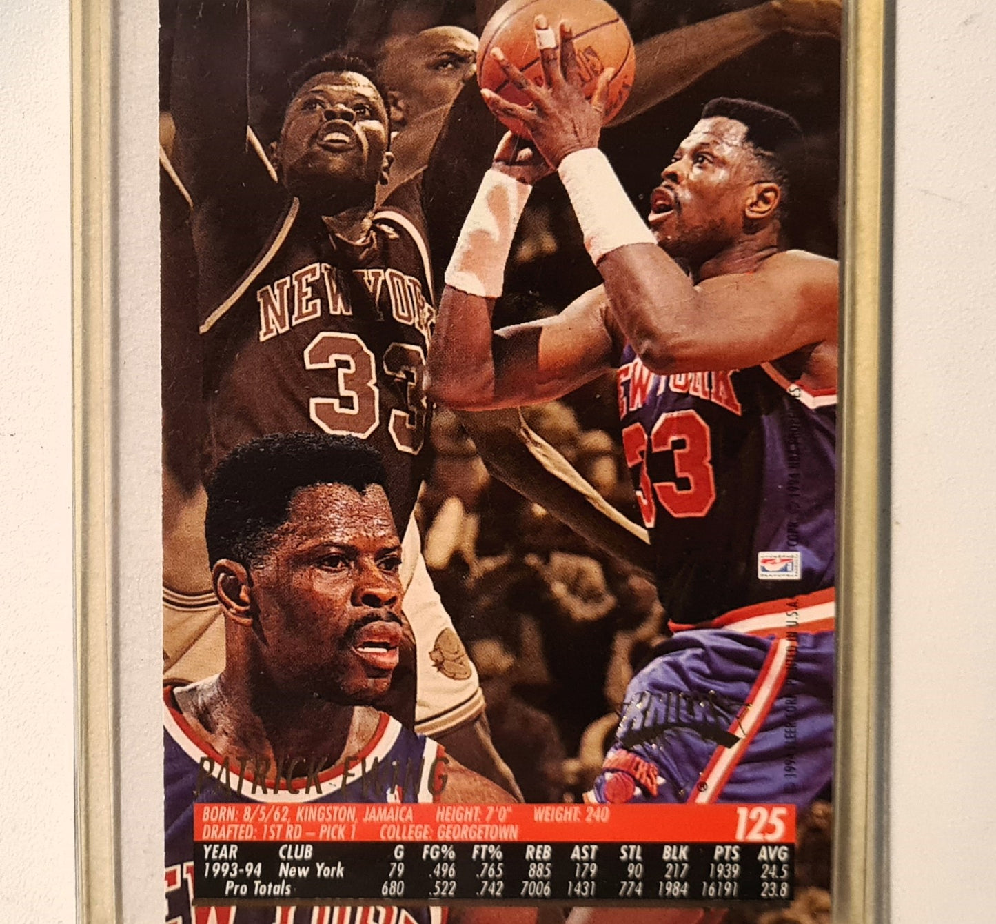 Patrick Ewing 1994 Fleer Ultra 94-95 #125 NBA Basketball New York Knicks Excellent Sleeved