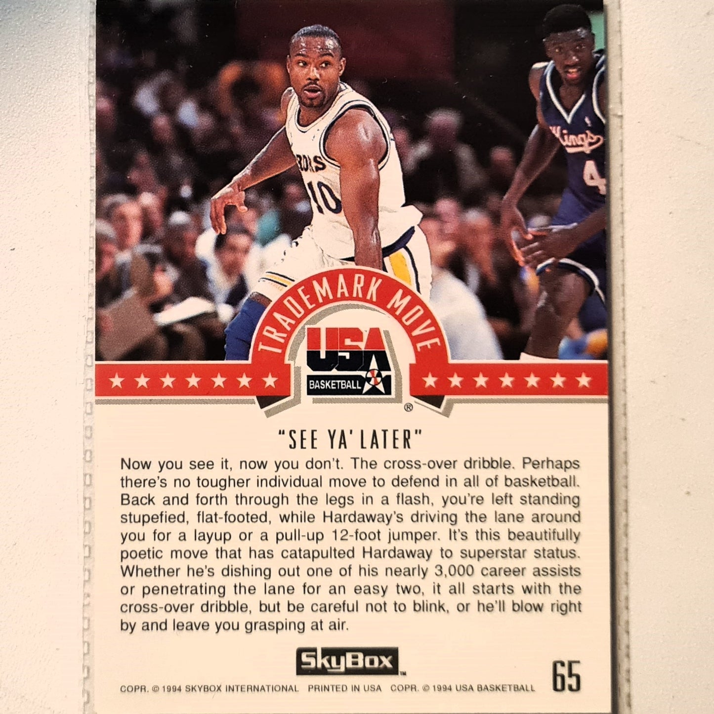 Tim Hardaway 1994 Skybox USA Basketball Trademark Move #65 NBA Basketball Phoenix Suns very good