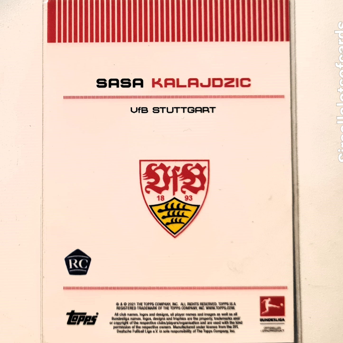 Sasa Kalajozic 2021 Topps Bundesliga Rookie RC Soccer Football UFB Stuttgart Excellent/mint sleeved