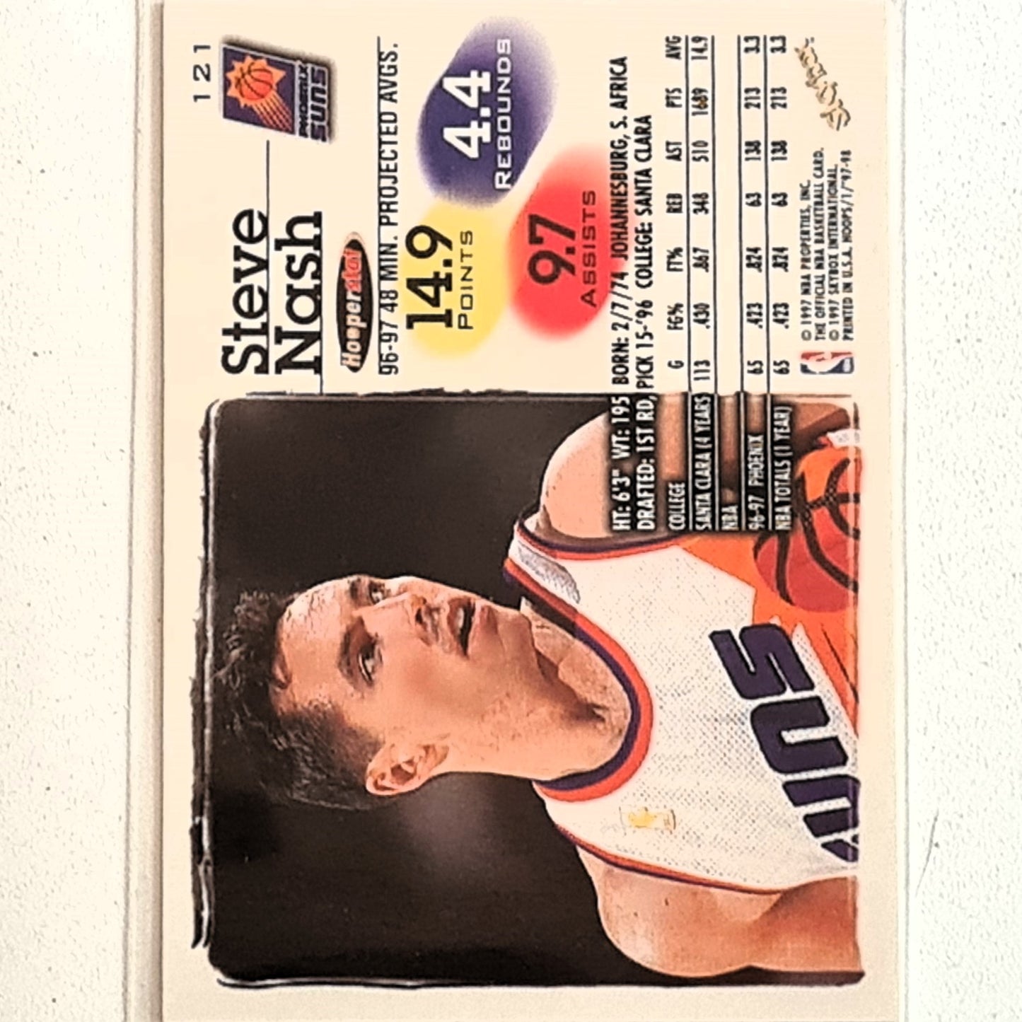 Steve Nash 1997 Skybox NBA Hoops #121 NBA Basketball Phoenix Suns Excellent sleeved