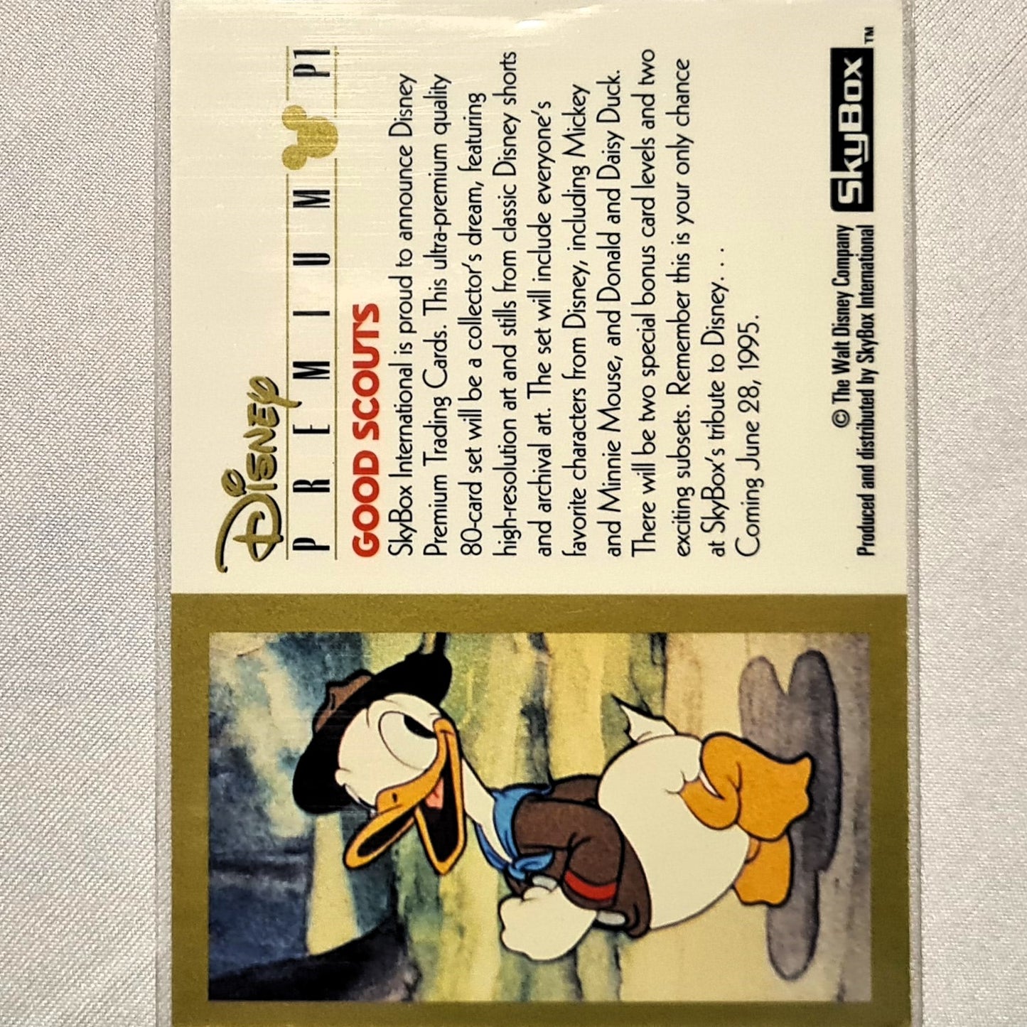 1995 Skybox Disney Premium P1 Promotional Donald duck card superb example sleeved