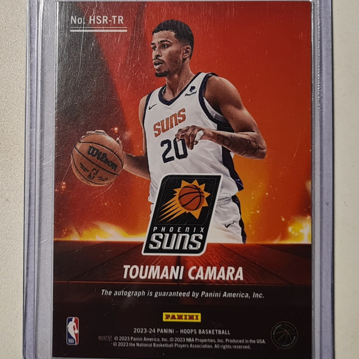 Toumani Camara 2023-24 Panini NBA Hoops Hot Signatures Rookie RC Auto HSR-TR Basketball Phoenix suns excellent sleeved