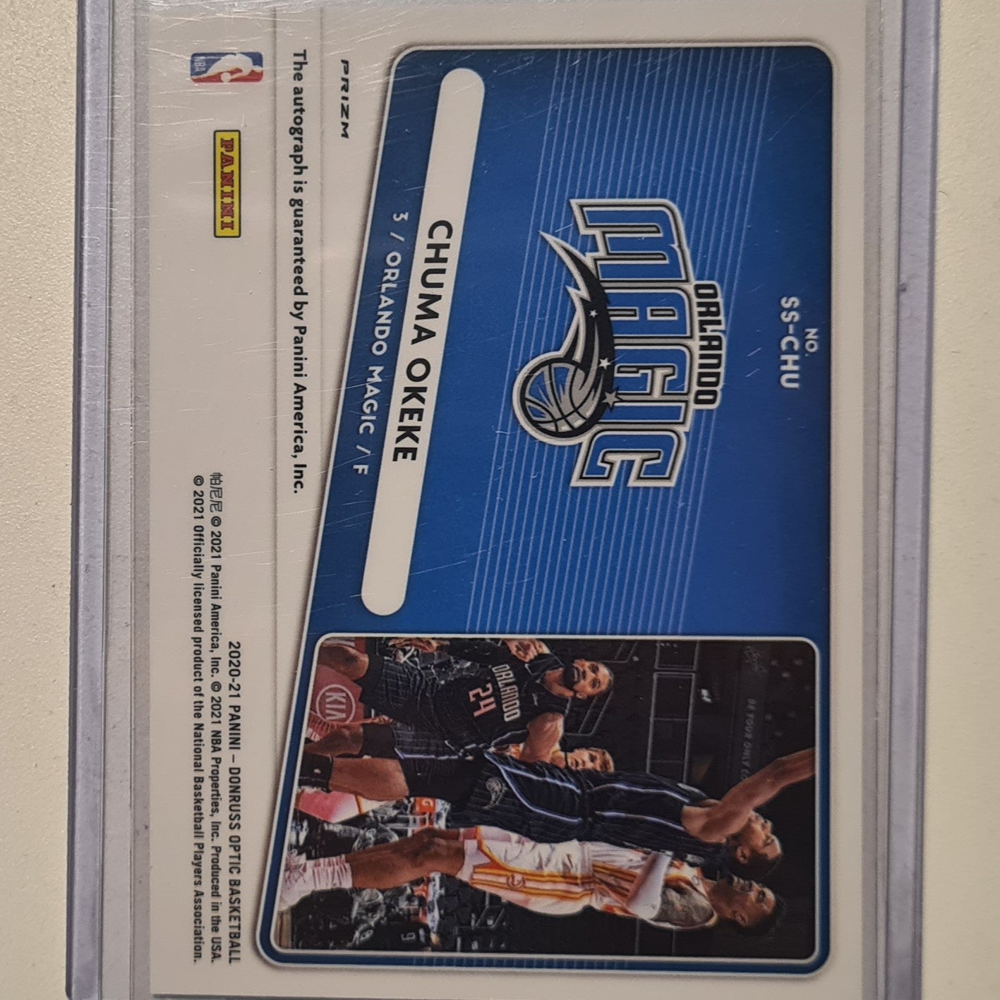 Chuma Okeke 2020-21 Panini Donruss Optic Signature Series Auto #SS-CHU NBA Basketball Orlando Magic Excellent/mint Sleeved