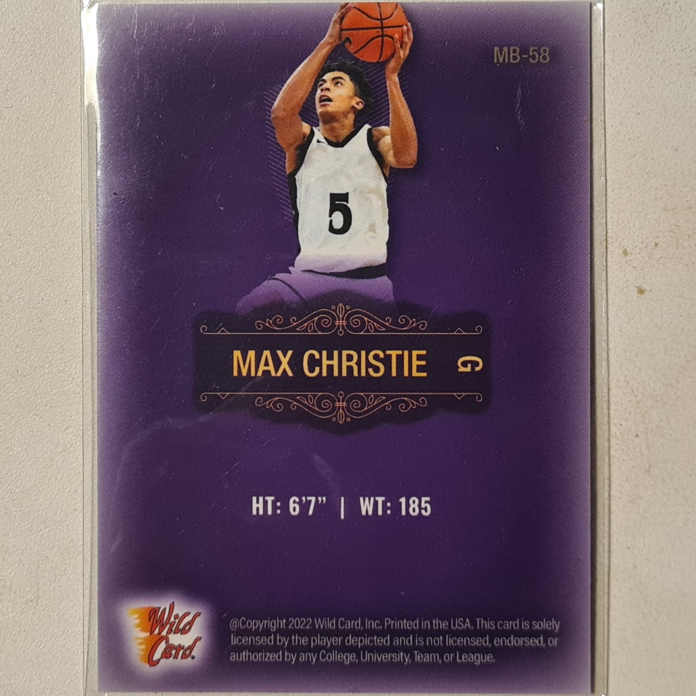 Max Christie 2022 Wild card matte C Chase numbered 4/200 MB-58 NBA Basketball excellent +sleeved