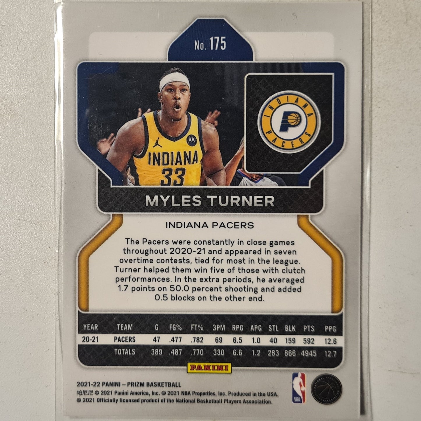 Quentin Grimes 2021-22 Panini Prizm Rookie RC Error Myles turner rear card NBA Basketball New York Knicks Excellent