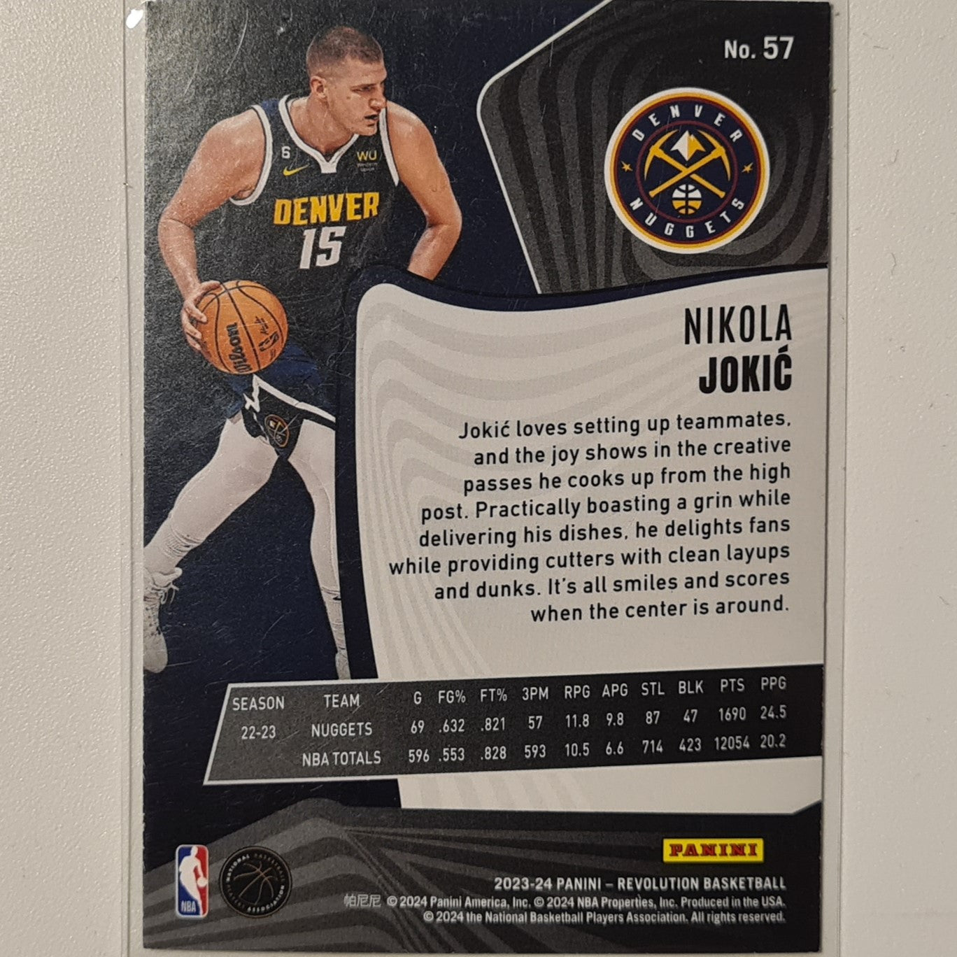 Nikola Jokic 2023-24 Panini Revolution #57 NBA Basketball Denver Nuggets excellent