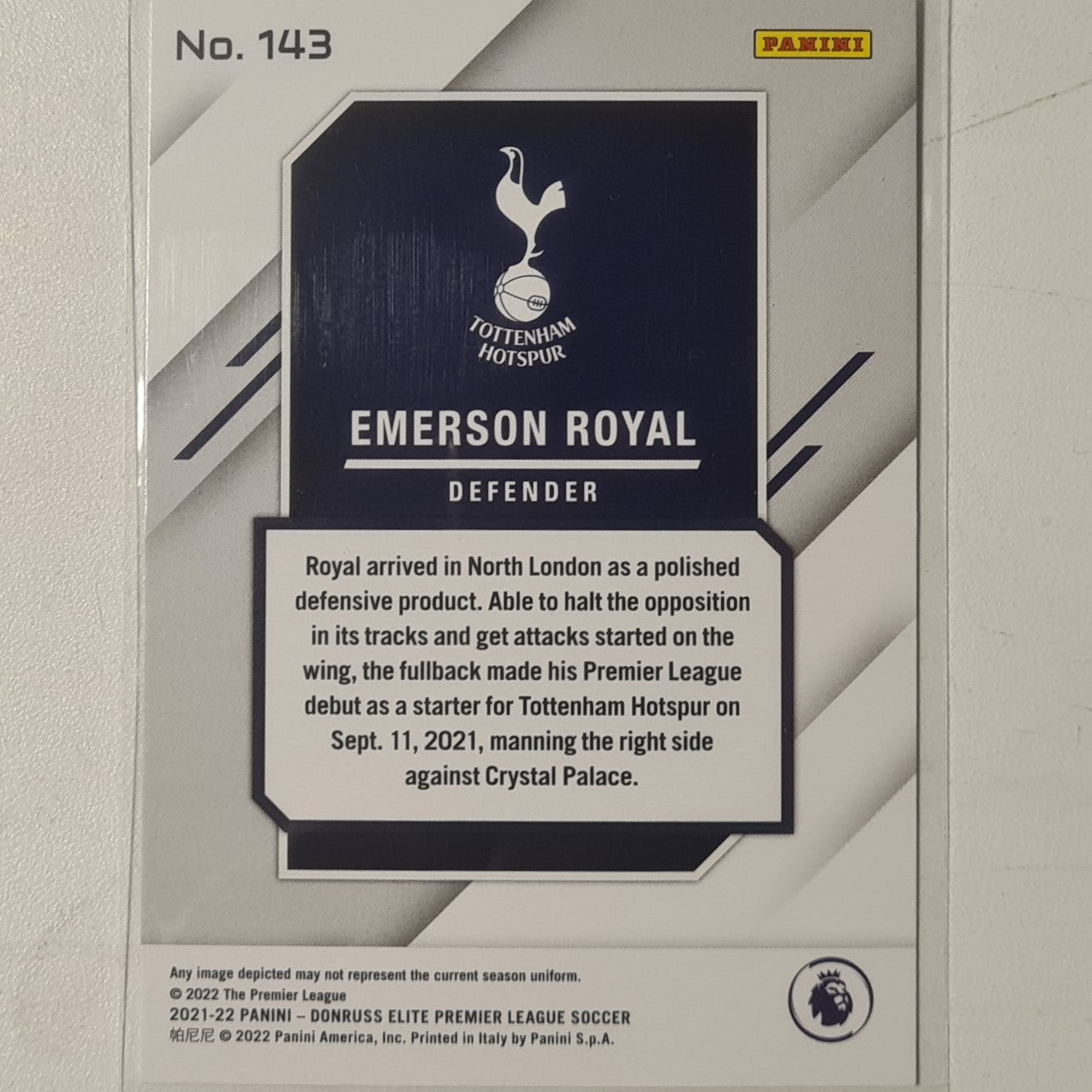 Emerson Royal 2021-22 Panini Donruss Elite Premier League Fireworks #143 Soccer Football Tottenham excellent/mint Sleeved