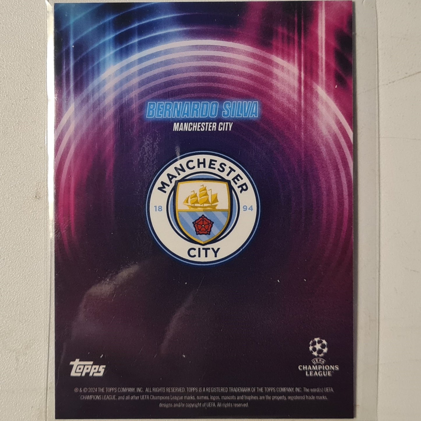 Bernardo Silva 2024 Topps show time champions league show up Football Manchester City Ex-Mint Sleeved
