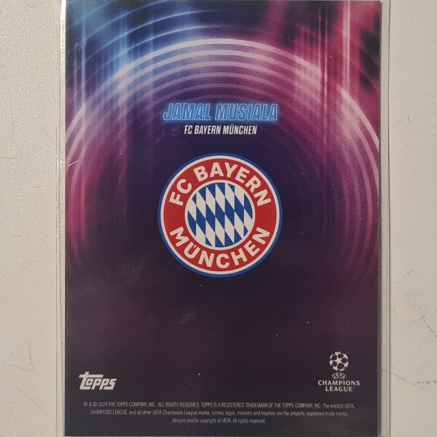 Jamal Musiala 2024 Topps show time champions league Football Bayern Munich Ex-Mint Sleeved