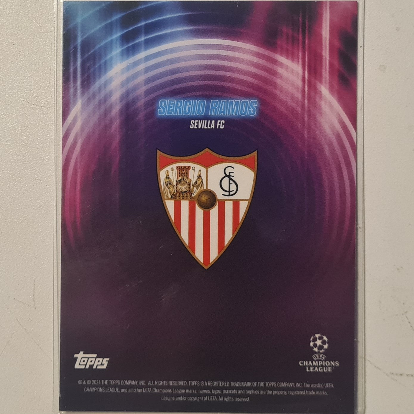 Sergio Ramos 2024 Topps show time champions league Football Sevilla Ex-Mint Sleeved