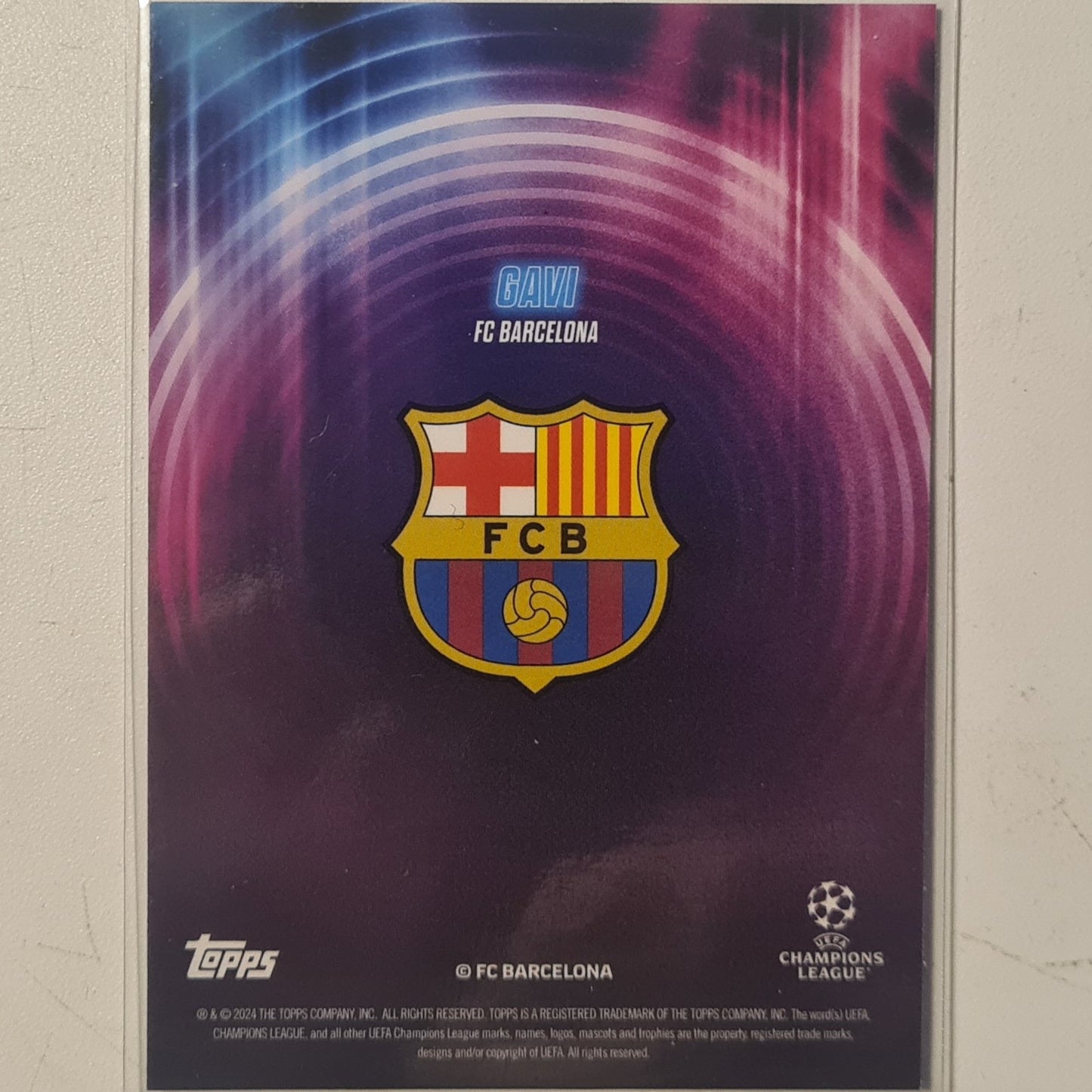 Gavi 2024 Topps show time champions league Football Barcelona Ex-Mint Sleeved