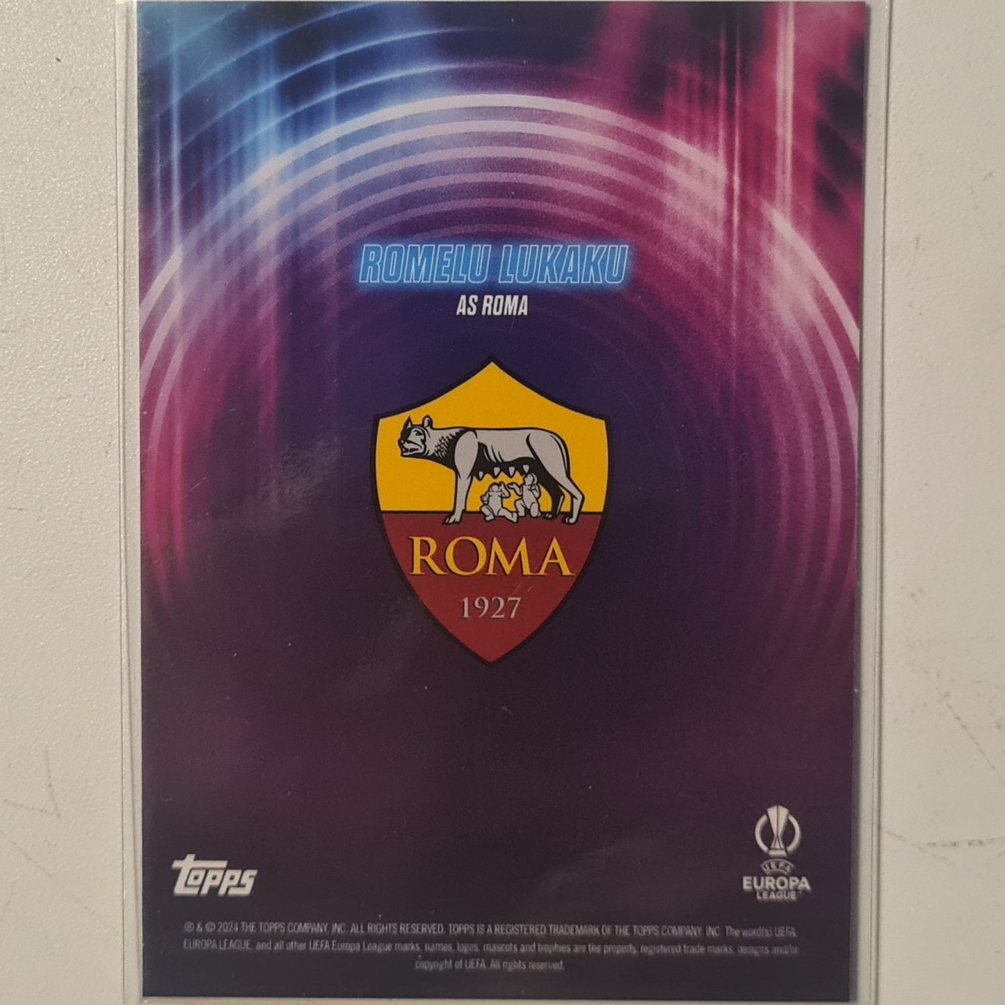 Romelu Lukaku 2024 Topps show time Europa league Football AS Roma Ex-Mint Sleeved