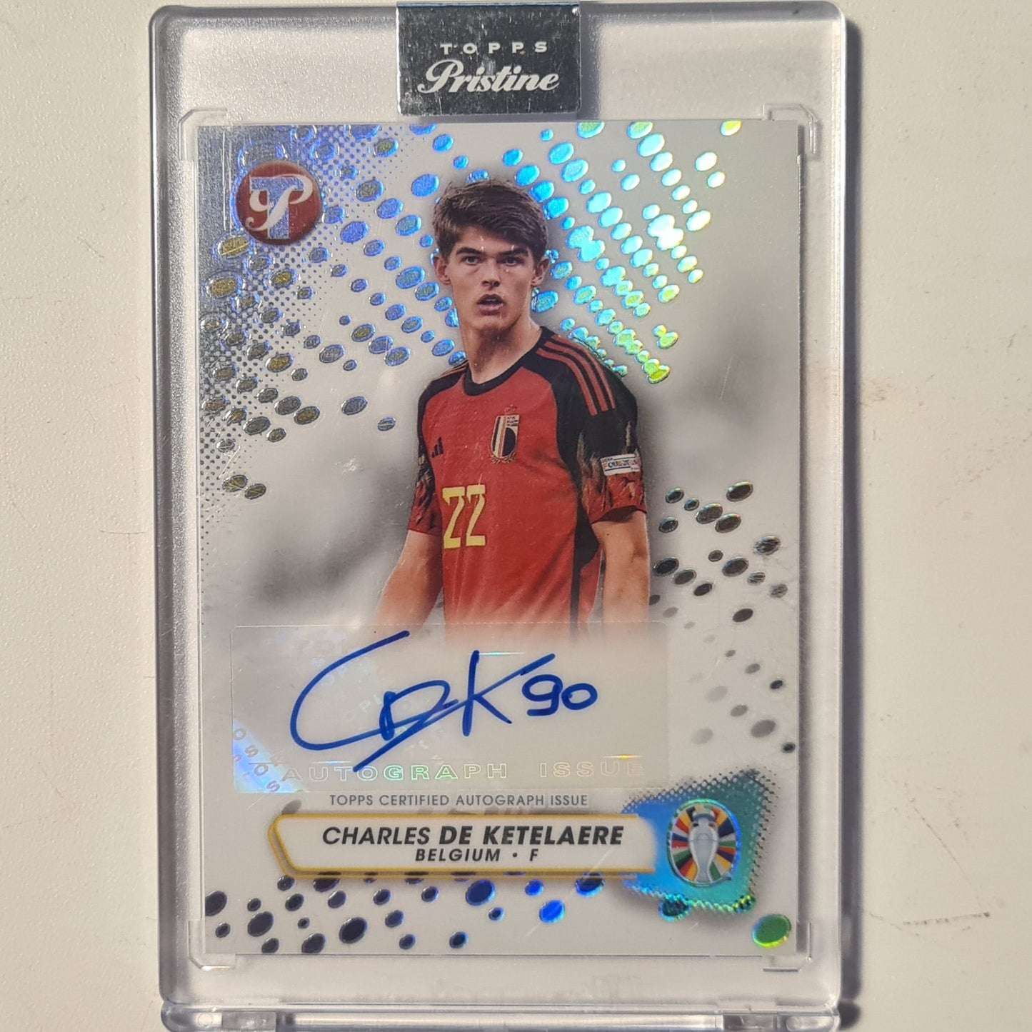 Charles De Ketelaere 2023 Topps Pristine road to euro 2024 PA-CD Football Belgium Mint cased