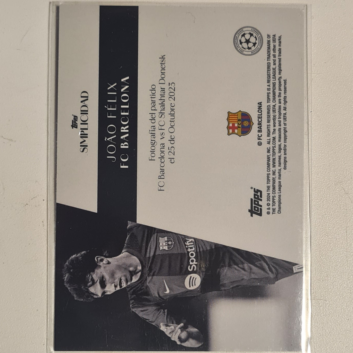 Joao Felix 2024 Topps Simplicidad champions league Football Barcelona ex-mint sleeved