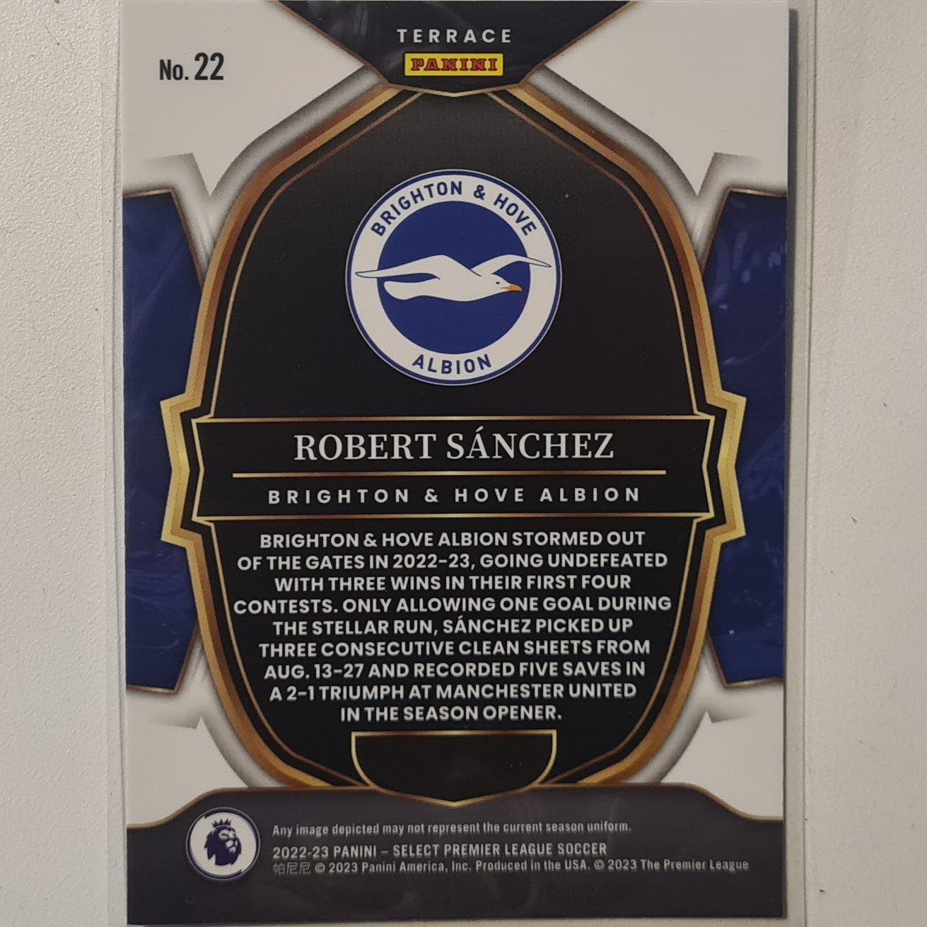 Robert Sanchez 2022-23 Panini Select Premier League soccer #22 Football Brighton ex-mint