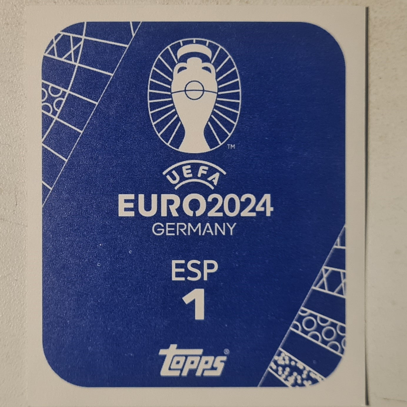 Espana country logo Topps Euro 2004 foil sticker ESP 1 Soccer Football Spain Ex-mint