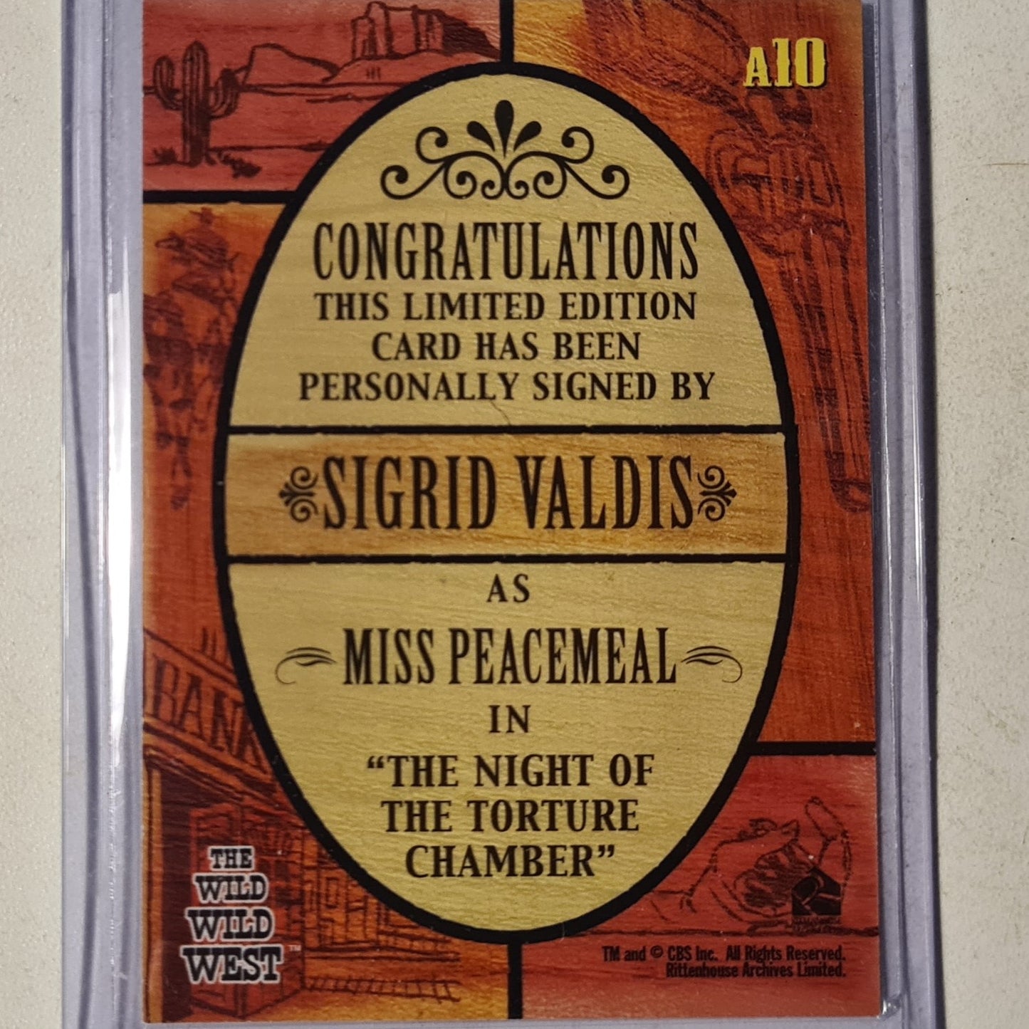the Wild Wild West TV Show Rittenhouse Sigrid Valdis as Miss Peacemeal Autograph A10 Ex-mint