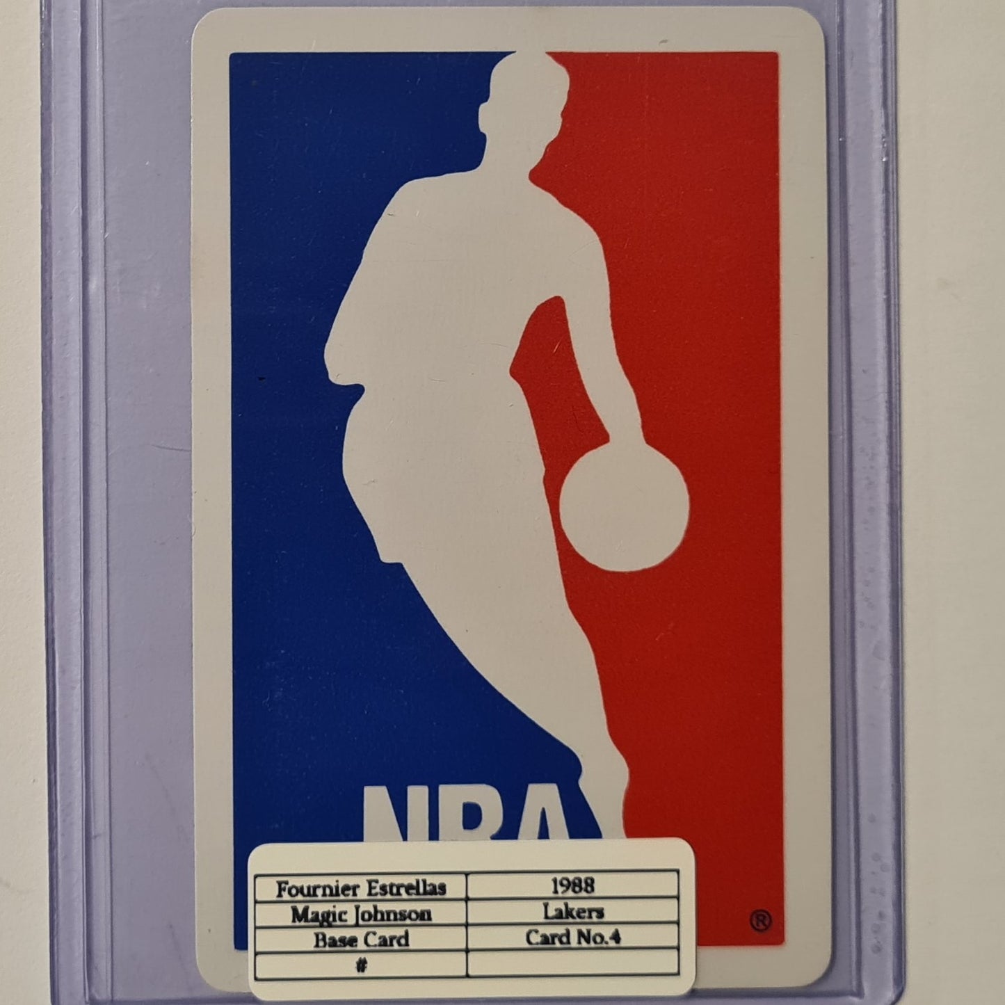 Magic Johnson 1988 Fournier Estrellas Spanish card #4 NBA Basketball LA Lakers excellent sleeved