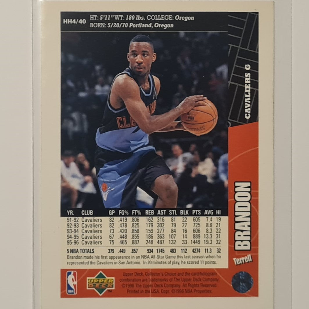 Terrell Brandon 1996 Upper-Deck Collectors choice Hula Hoops promo HH4 NBA Basketball Cleveland Cavaliers Excellent Sleeved