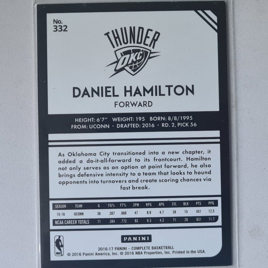 Daniel Hamilton 2016-17 Panini complete silver variant rookie RC #332 NBA Basketball Oklahoma City Thunder ex-mint