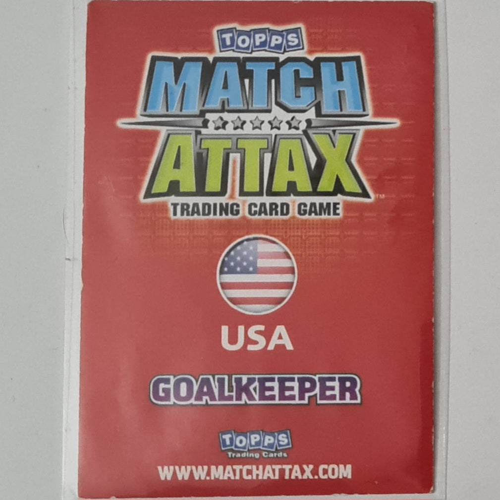 Tim Howard 2010 Topps Match Attax World cup Soccer man of the match foil USA Good