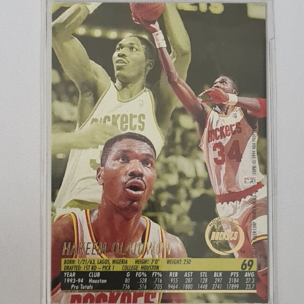 Hakeem Olajuwon 1994 Fleer Ultra #69 NBA Basketball Houston Rockets excellent