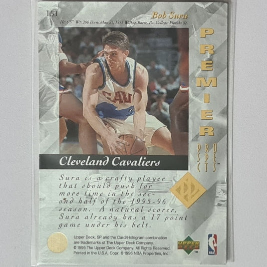Bob Sura 1996 Upper-Deck SP Premier Rookie RC #151 NBA Basketball Cleveland Cavaliers Excellent sleeved