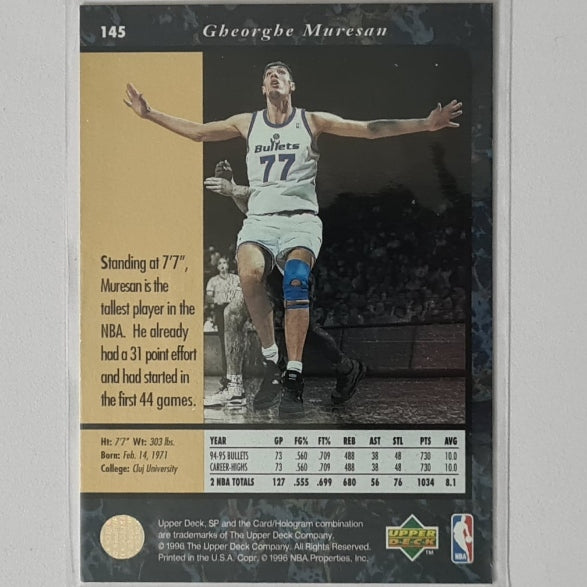 Gheorghe Muresan 1996 Upper-Deck SP #145 NBA Basketball Washington Bullets Excellent sleeved