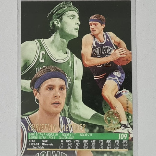 Christian Laettner 1994 Fleer Ultra 94-95 NBA Basketball Minnesota Timberwolves Excellent