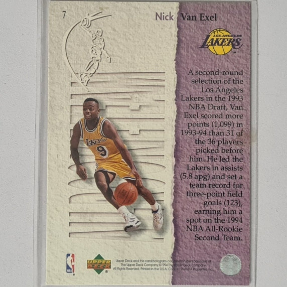 Nick Van Exel 1995 Fleer 94-95 gold brush stroke #118 NBA Basketball LA Lakers Excellent