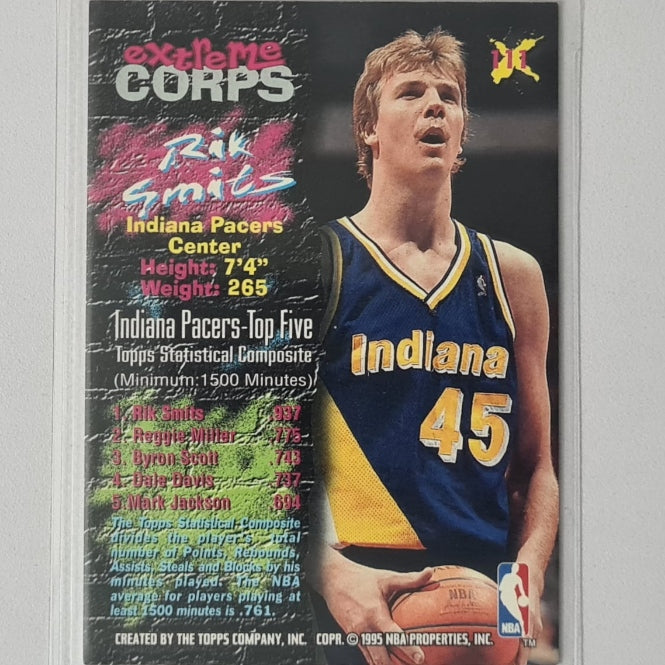 Rik Smits 1995 Topps stadium Club extreme corps #111 NBA Basketball Indiana Pacers Excellent
