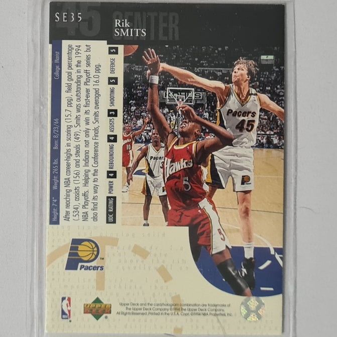 Rik Smits 1994 Upper-Deck silver foil SE35 NBA Basketball Indiana Pacers good +