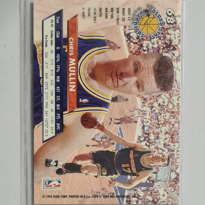 Chris Mullin 1993 Fleer Ultra 93-94 #68 NBA Basketball Golden State Warriors Excellent