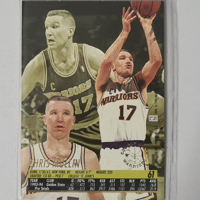 Chris Mullin 1994 Fleer Ultra 94-95 #61 NBA Basketball Golden State Warriors Excellent