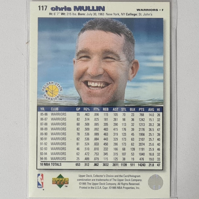 Chris Mullin 199Upper-Deck collectors choice #117 NBA Basketball Golden State Warriors Excellent